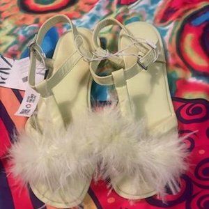 ZARA children's lime green sandals size 36 or US 4 New with tags